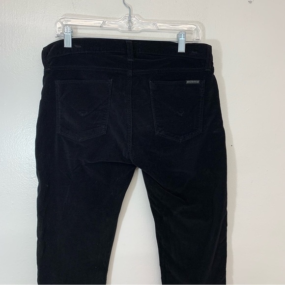Hudson Pants Woman Sz 30 Black Velvet Skinny Low Rise Pockets Tapered Stretch - Picture 5 of 13